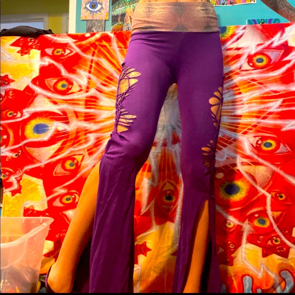 New Astral Vision Braided Slit Bell Bottoms XS